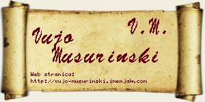 Vujo Mušurinski vizit kartica